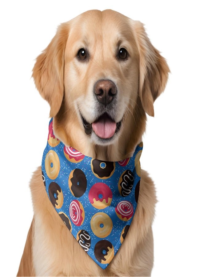 W Brings Birthday Gorgeous Donut Dog Bandana | This Stunning Gorgeous Design Dog Bandana Scarf is Perfect Styling Accessory for Dogs Large, Medium & Small. One Size Fits All. - Image 1